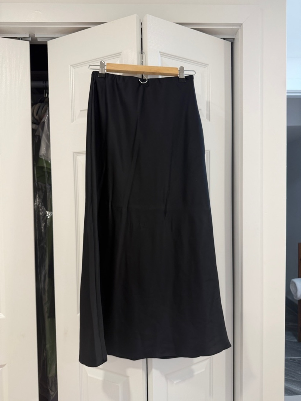 Black Silk Women's Maxi Skirt